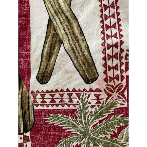 Hilo Hatties The Hawaiian Original Men's S Burgundy Retro Button Up Shirt - Picture 7 of 8